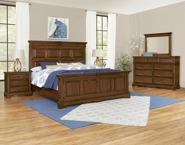 Vaughan-Bassett Heritage Amish Cherry King Mansion Bed