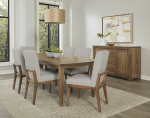 Vaughan-Bassett Crafted Cherry Dining Medium Upholstered Side Dining Chair Oatmeal Fabric