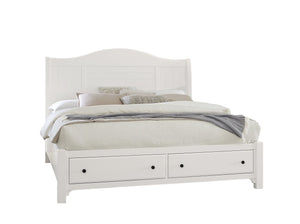 Vaughan-Bassett Cool Farmhouse Soft White Sleigh King Headboard