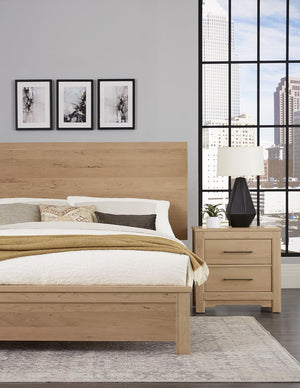 Vaughan-Bassett Crafted Cherry Bleached Bens Plank Queen Headboard