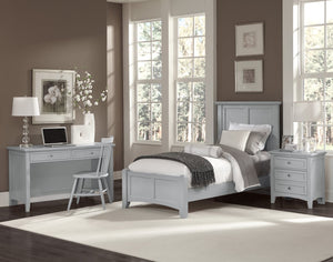 Vaughan-Bassett Bonanza Gray Twin Mansion Bed
