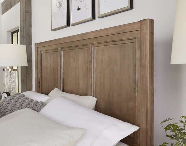 Vaughan-Bassett Cool Farmhouse Natural Queen Panel Bed
