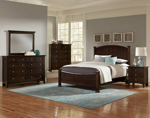 Vaughan-Bassett Bonanza Merlot Queen Poster Bed