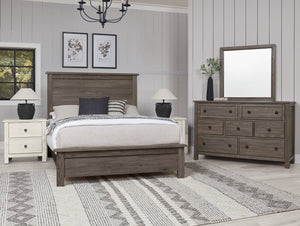 Vaughan-Bassett Custom Express Driftwood Grey Queen Farmhouse Bed