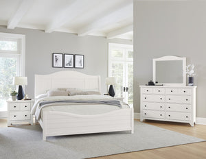 Vaughan-Bassett Cool Farmhouse Soft White King Sleigh Bed