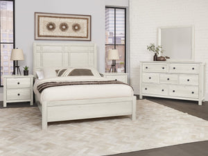 Vaughan-Bassett Custom Express Weathered White King Architectural Bed