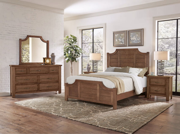 Vaughan-Bassett Maple Road Antique Amish California King Scalloped Bed