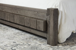 Vaughan-Bassett Dovetail Mystic Grey King Poster Bed with 6X6 Footboard