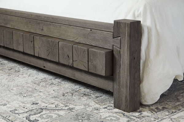Vaughan-Bassett Dovetail Mystic Grey King Poster Bed with 6X6 Footboard