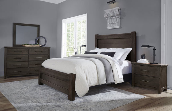 Vaughan-Bassett Dovetail Java California King Poster Bed with Poster Footboard