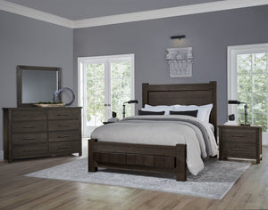 Vaughan-Bassett Dovetail Java California King Poster Bed with 6X6 Footboard