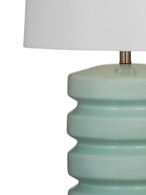 Bassett Mirror Modern Light Green/Antique Brass Marzz Table Lamp