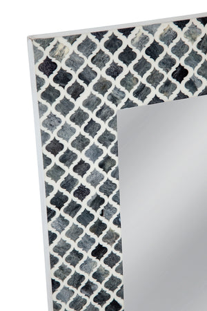 Bassett Mirror Coastal Black/White Henn Wall Mirror