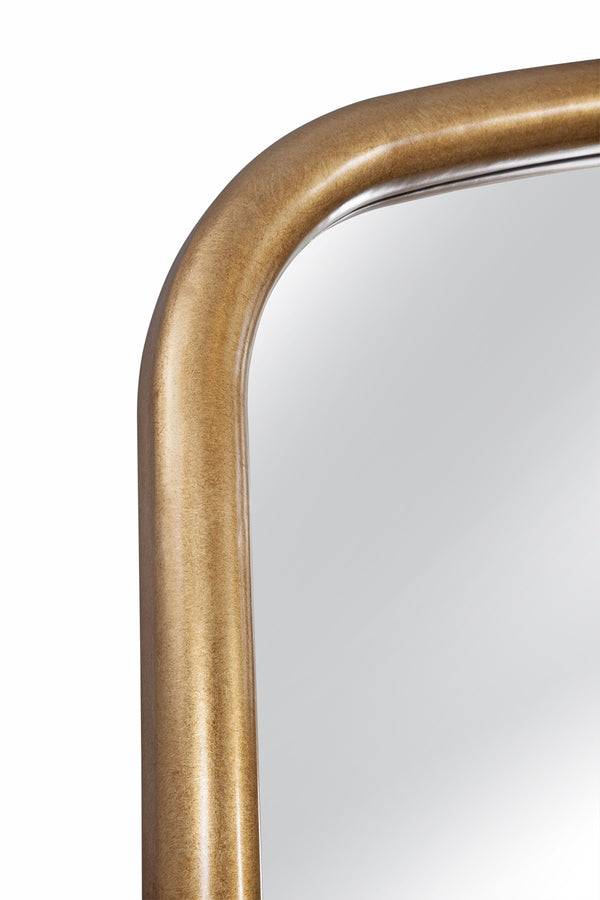 Bassett Mirror Modern Antique Gold Leaf Brookings Arched Floor Mirror