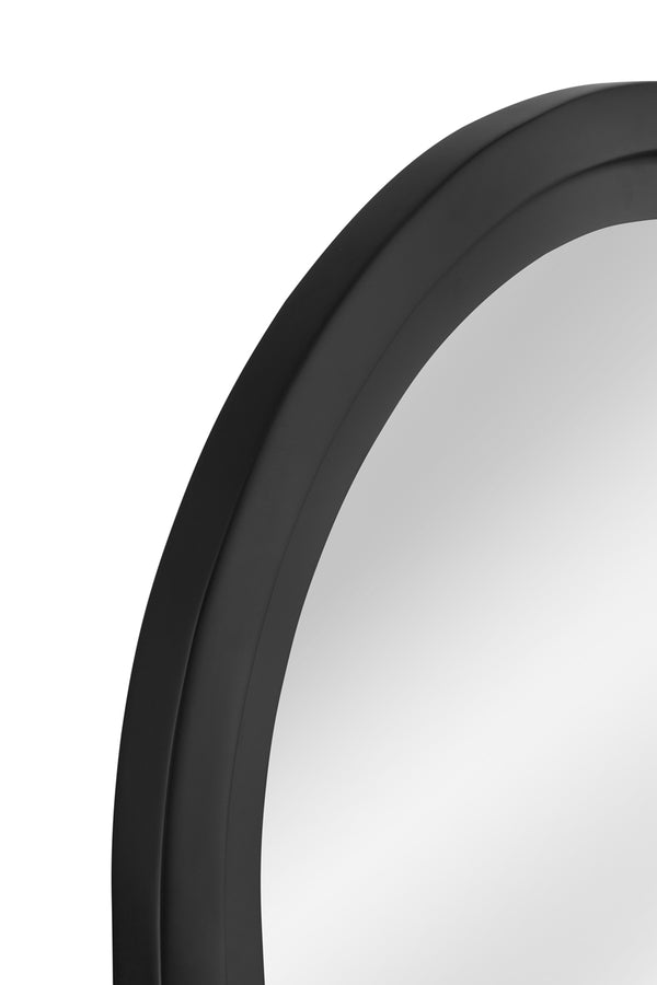 Bassett Mirror Traditional Matte Black Nash Wall Mirror