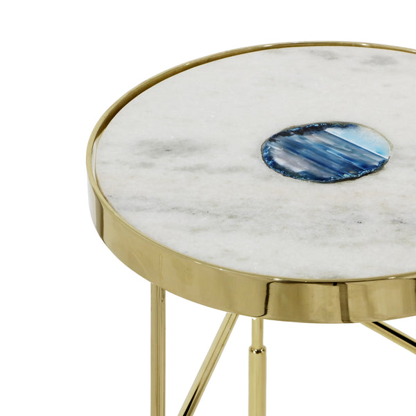 Bassett Mirror Contemporary Polished Gold Delilah Accent Table