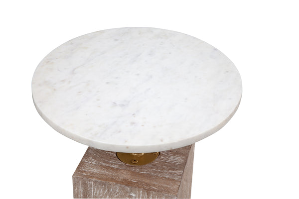Bassett Mirror Farmhouse White Wash Mango Holt Accent Table
