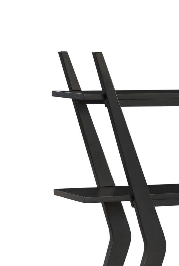 Bassett Mirror Modern Black Stratton Black Bookcases/Etagere