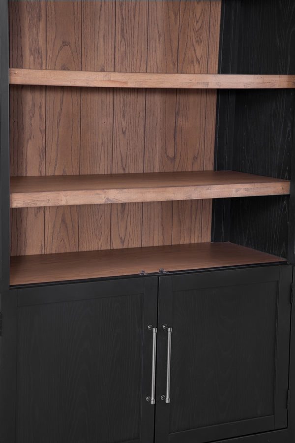Bassett Mirror Modern Black/Oak Fynn Display Cabinet