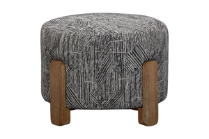 Bassett Mirror Modern Exquisite Zebra Jasper Accent Ottoman