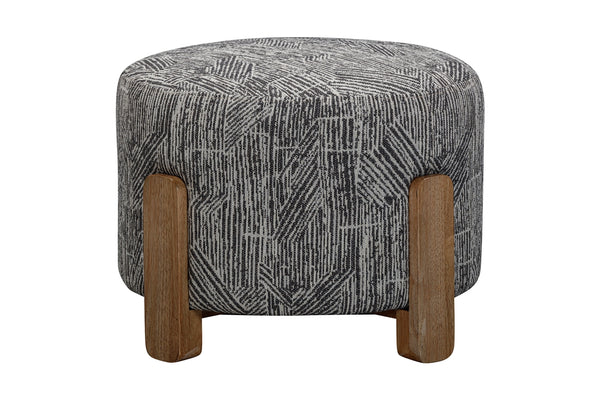 Bassett Mirror Modern Exquisite Zebra Jasper Accent Ottoman