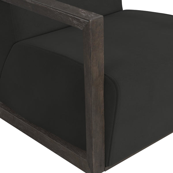 Bassett Mirror Modern Velvet Smoke Asher Accent Chair