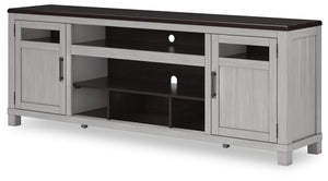 Darborn 88-Inch 2-Door XL TV Stand (Fireplace Optional) Gray/Brown