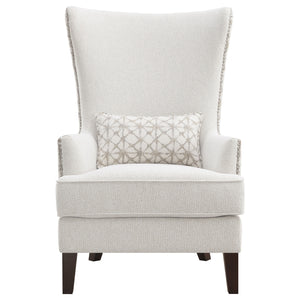 Coaster Pippin Upholstered High Wingback Accent Chair Latte
