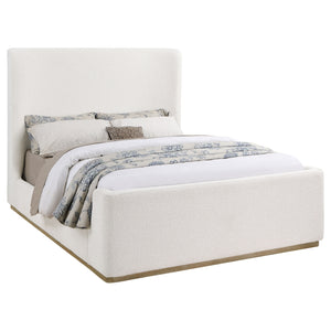 Coaster Nala Upholstered King Sleigh Bed Cream