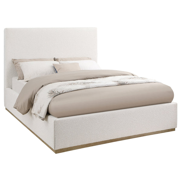 Coaster Knox Upholstered King Panel Bed Cream