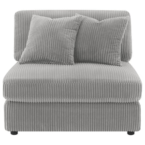 Coaster Blaine Upholstered Armless Chair Fog