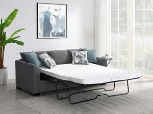 Coaster Storey Upholstered Sleeper Sectional Chaise Sofa Grey