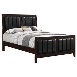Coaster Carlton Wood King Panel Bed Cappuccino