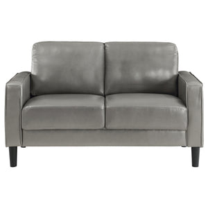 Coaster Ruth Upholstered Track Arm Loveseat Grey
