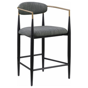 Coaster Tina Fabric Upholstered Counter Chair Dark Grey