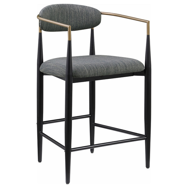 Coaster Tina Fabric Upholstered Counter Chair Dark Grey