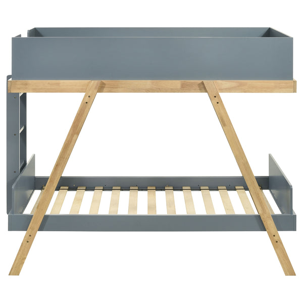 Coaster Frankie Wood Twin Over Twin Bunk Bed Blue & Natural