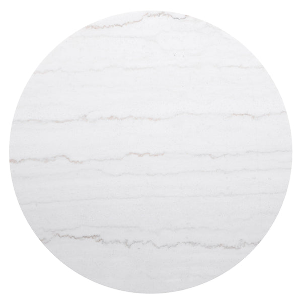 Coaster Jason Round Marble Top Coffee Table White & Charcoal