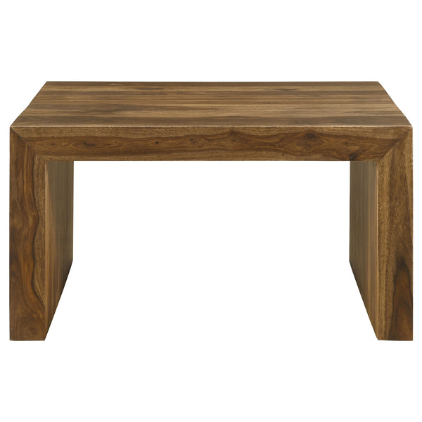 Coaster Odilia Square Solid Wood Coffee Table Auburn