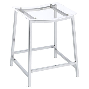 Coaster Jovani Acrylic Backless Counter Stool Chrome