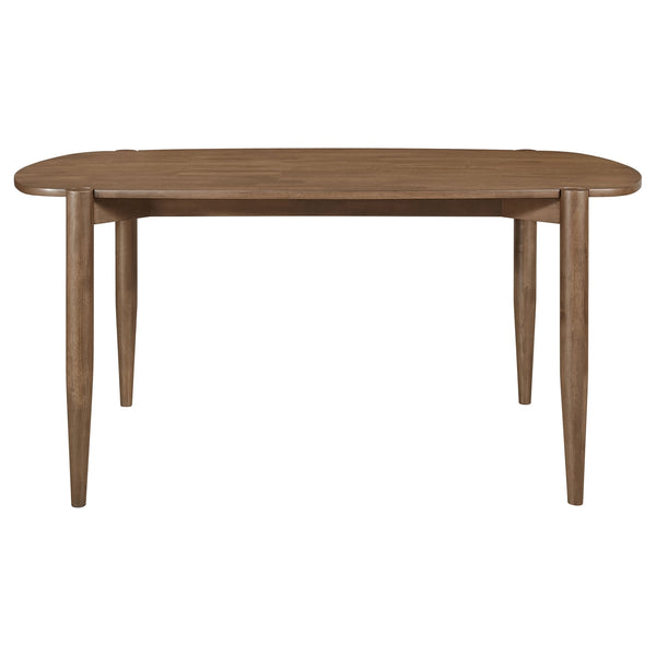 Coaster Dortch Oval 63 Inch Solid Wood Dining Table Walnut