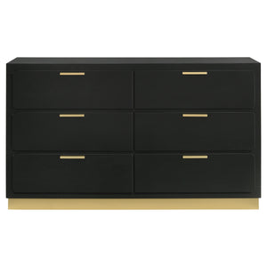 Coaster Caraway 6-Drawer Dresser Black
