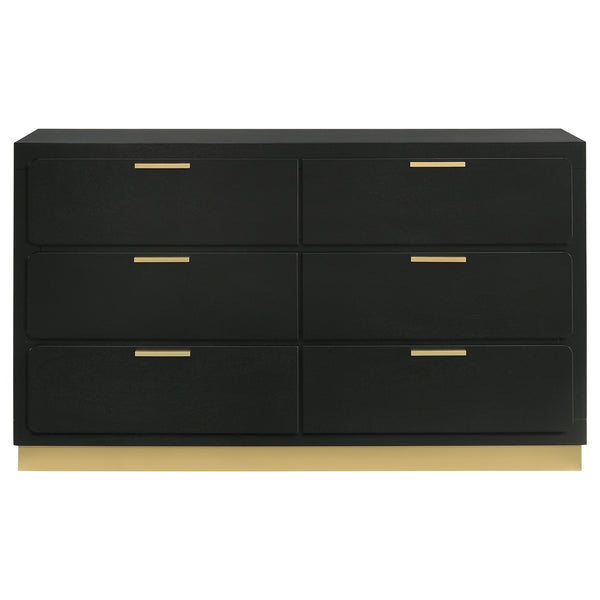 Coaster Caraway 6-Drawer Dresser Black