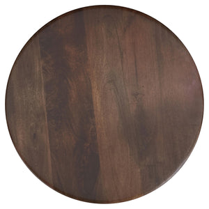 Coaster Dale Round Solid Mango Wood Side End Table Brown