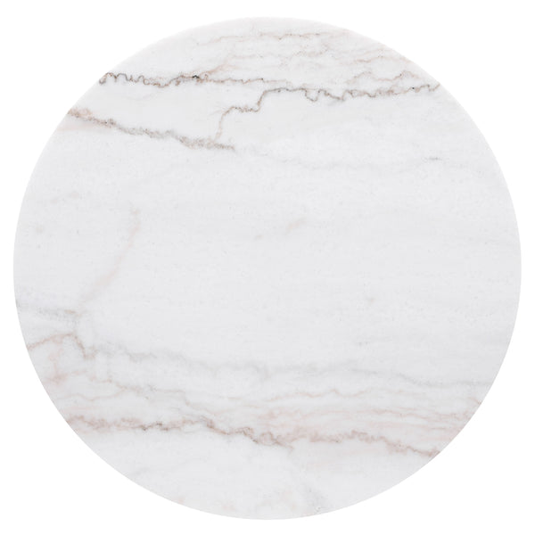 Coaster Jason Round Marble Top Side End Table White & Charcoal