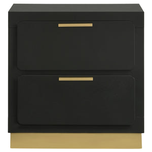 Coaster Caraway 2-Drawer Nightstand Black