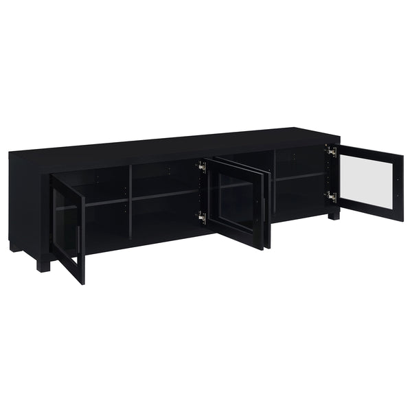 Coaster Jupiter 4-Door Engineered Wood 79 Inch TV Stand Black