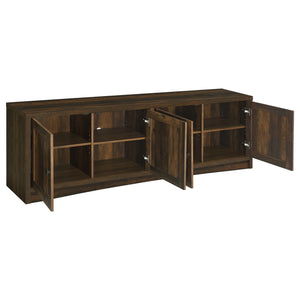 Coaster Laughlin 4-Door Engineered Wood 78 Inch TV Stand Dark Pine