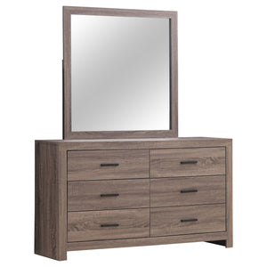 Coaster Brantford 6-Drawer Dresser with Mirror Barrel Oak