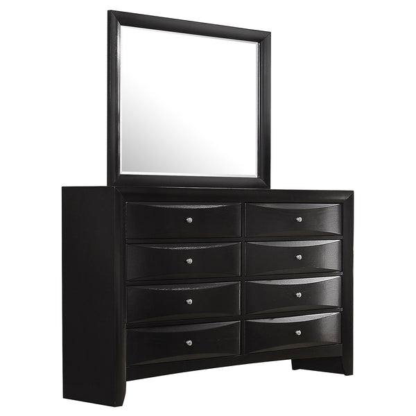 Coaster Briana 8-Drawer Dresser with Mirror Black